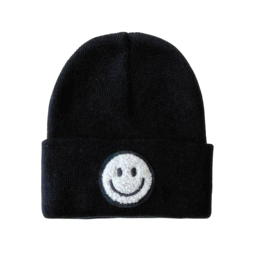 Lucky Panda Kids Smiley Beanie - Black