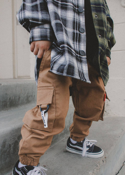 Little Trouble - Khaki Cargos (Final Sale)