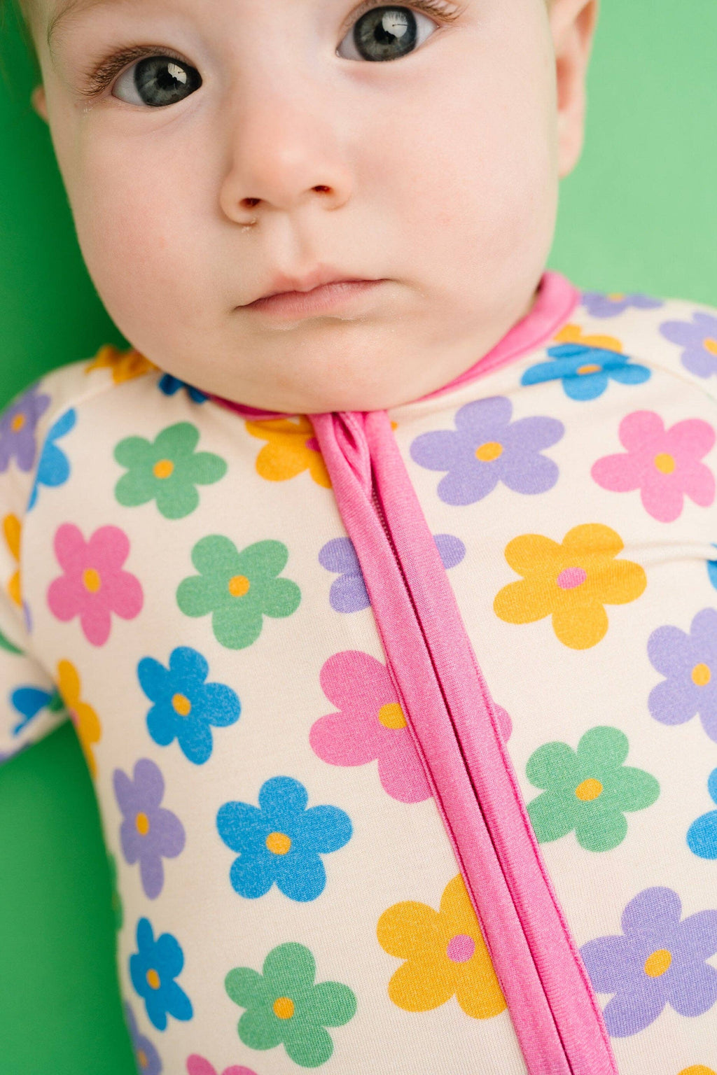 Little One Shop Bamboo Convertible Romper - Retro Flower