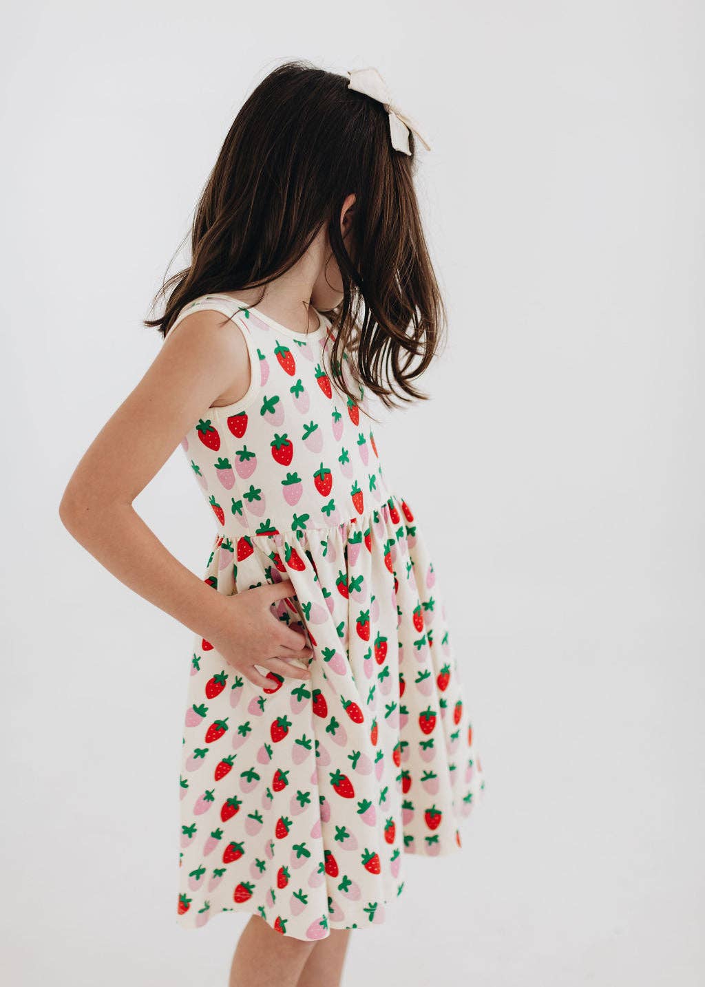 Good Apples Kids Sleeveless Twirl Dress - Strawberry Blush