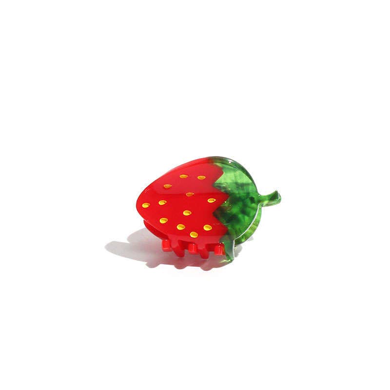 Jenny Lemons Hair Claw Clip - Mini Red Strawberry