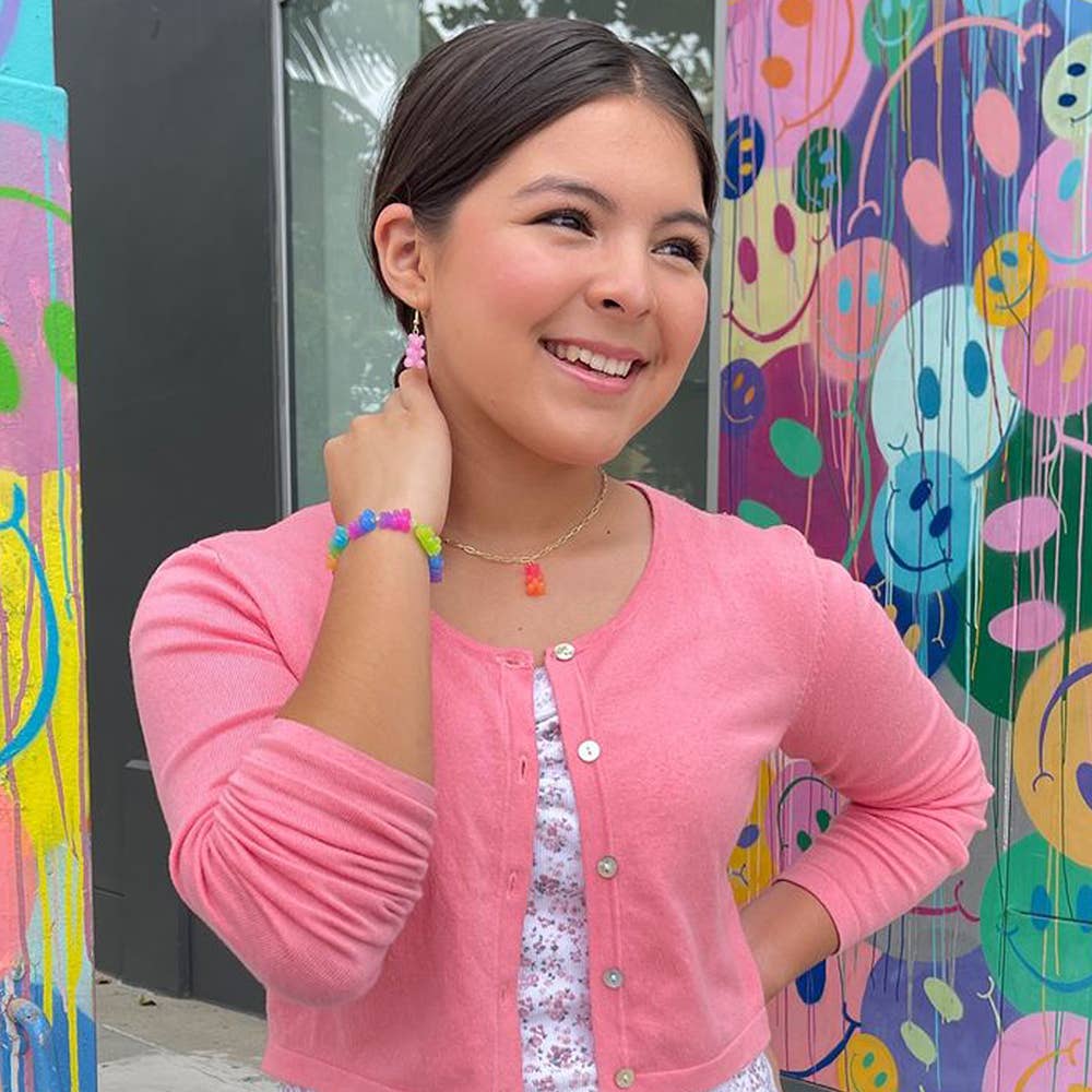 Top Trenz Inc - Lil Bear Thang Bracelet - Pastel Glitter Colors