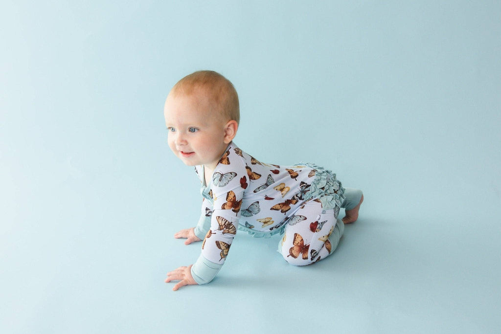 Jammie Session Bamboo Romper - Butterfly Kisses