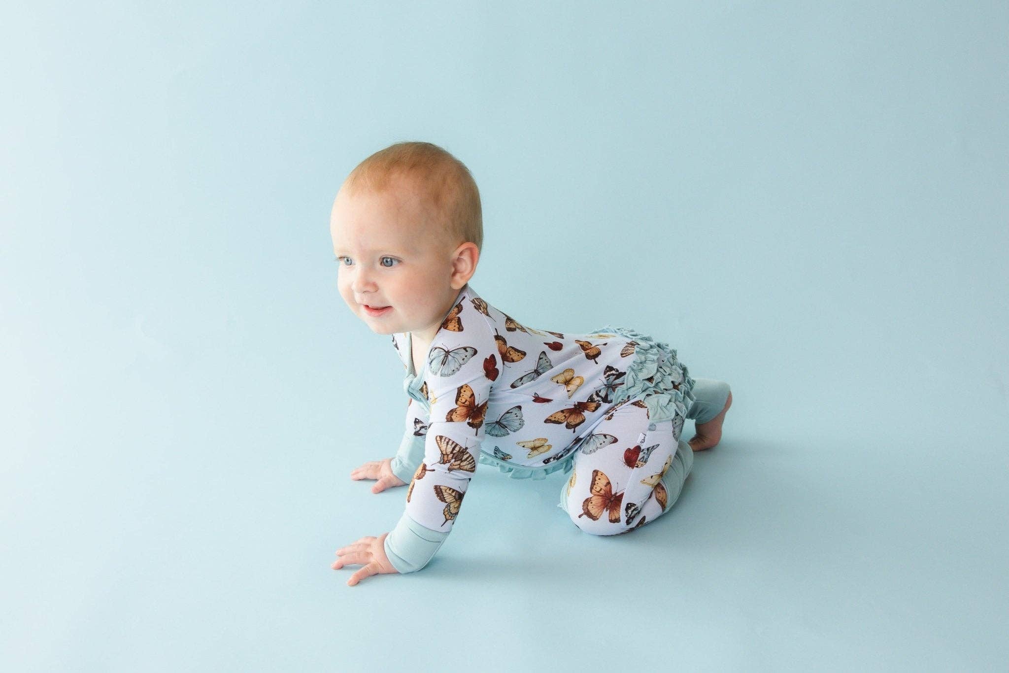 Jammie Session Bamboo Romper - Butterfly Kisses