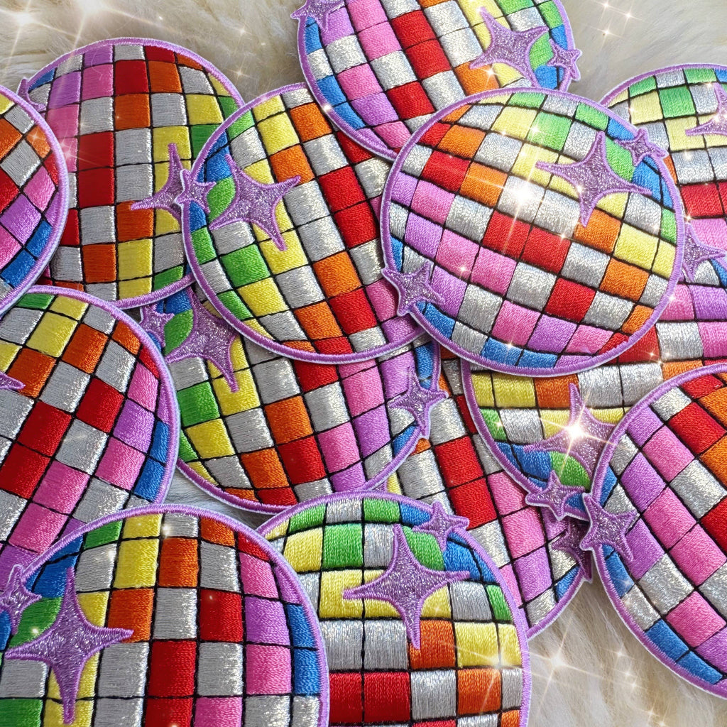Wildflower + Co. Patch - Rainbow Disco Ball