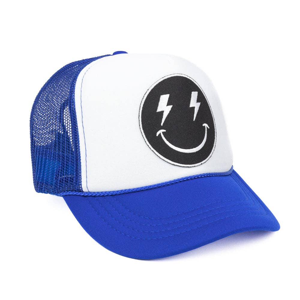 Local Beach Trucker Hat - Bolt Eyes Smiley Face