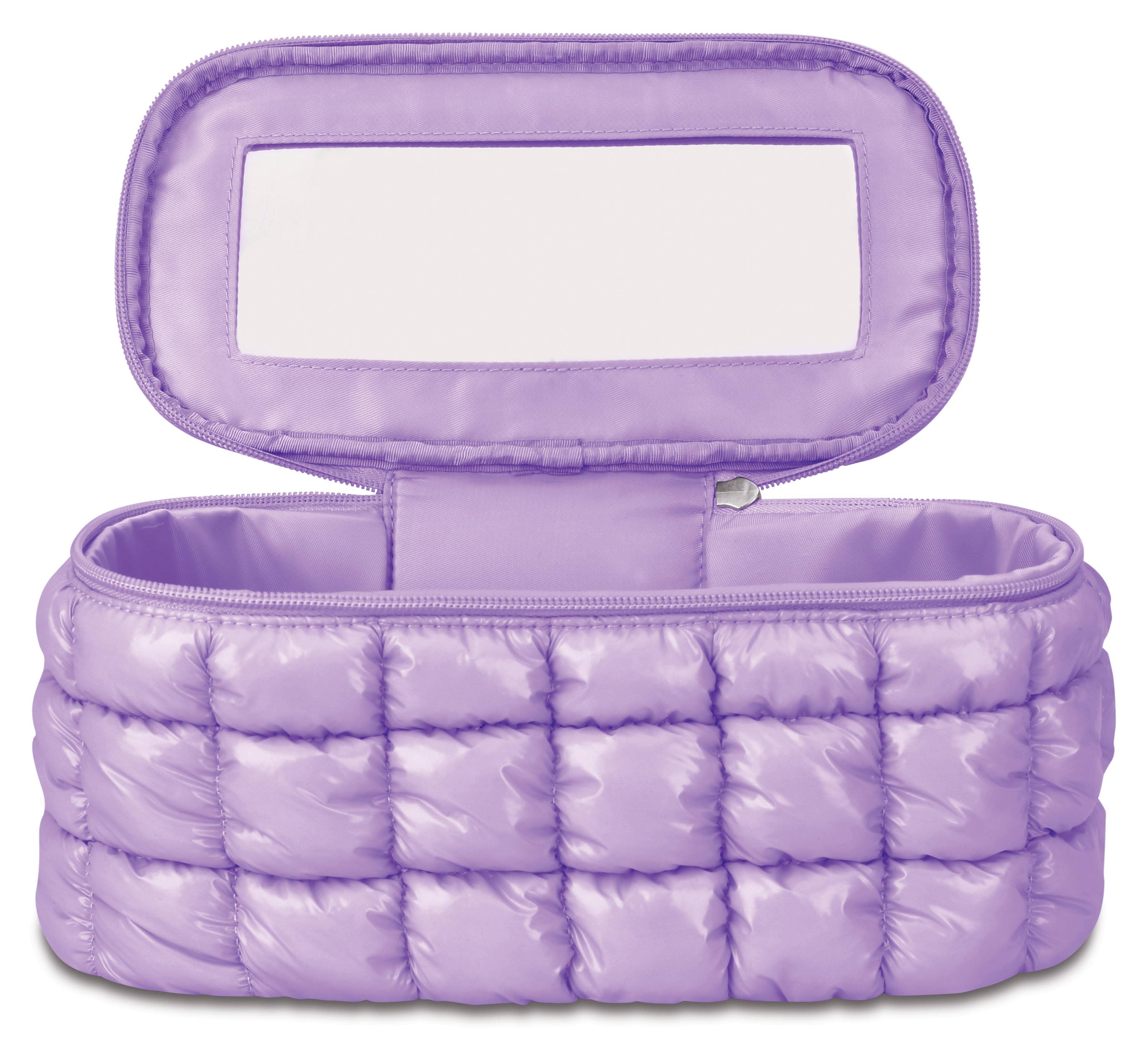 Iscream - Lavender Shiny Puffer Cosmetic Case
