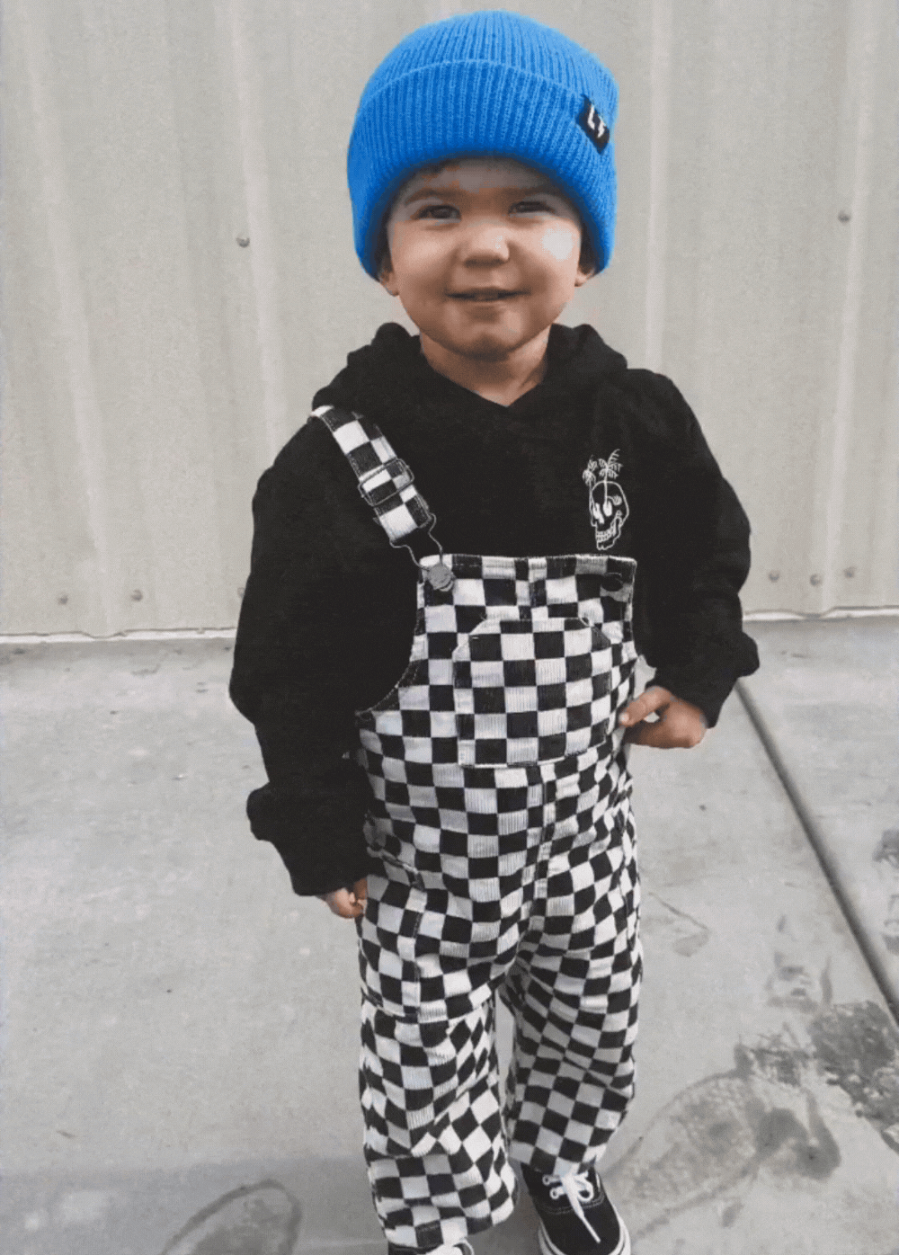 Little Trouble - Classic Checker Overalls