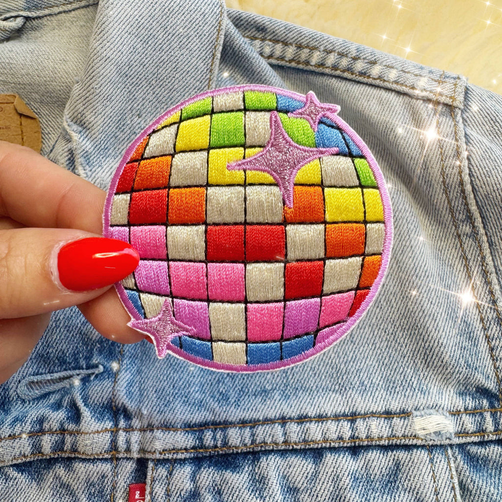 Wildflower + Co. Patch - Rainbow Disco Ball