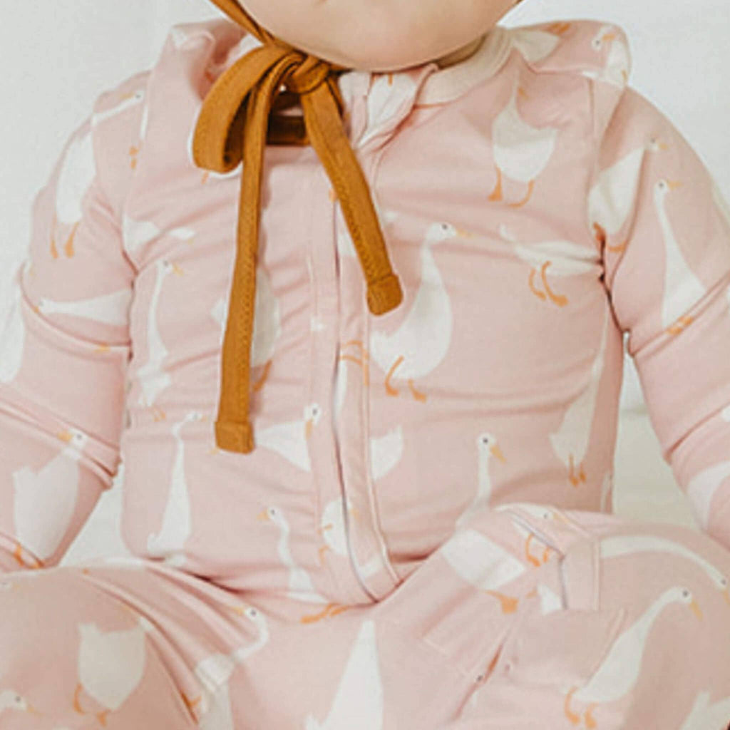 Copper Pearl - Zip-Up Footie Pajama - Goosie