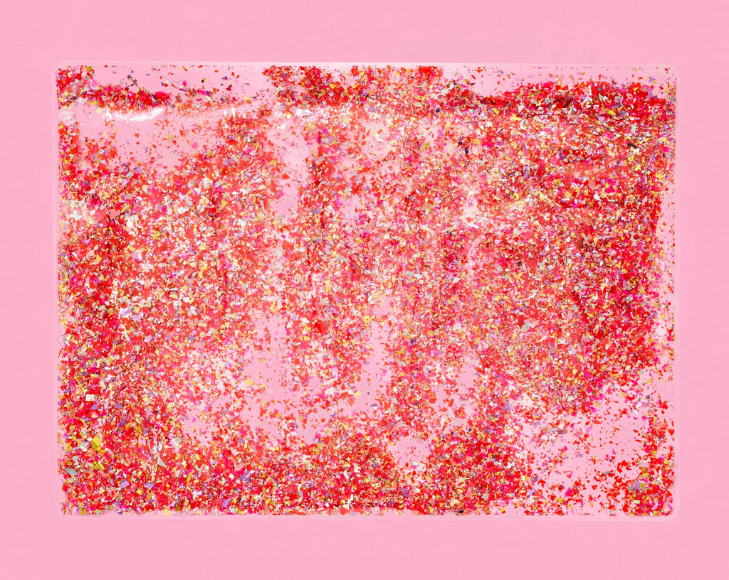 Taylor Elliott Designs - Red + Pink Confetti Placemat + Desk Pad