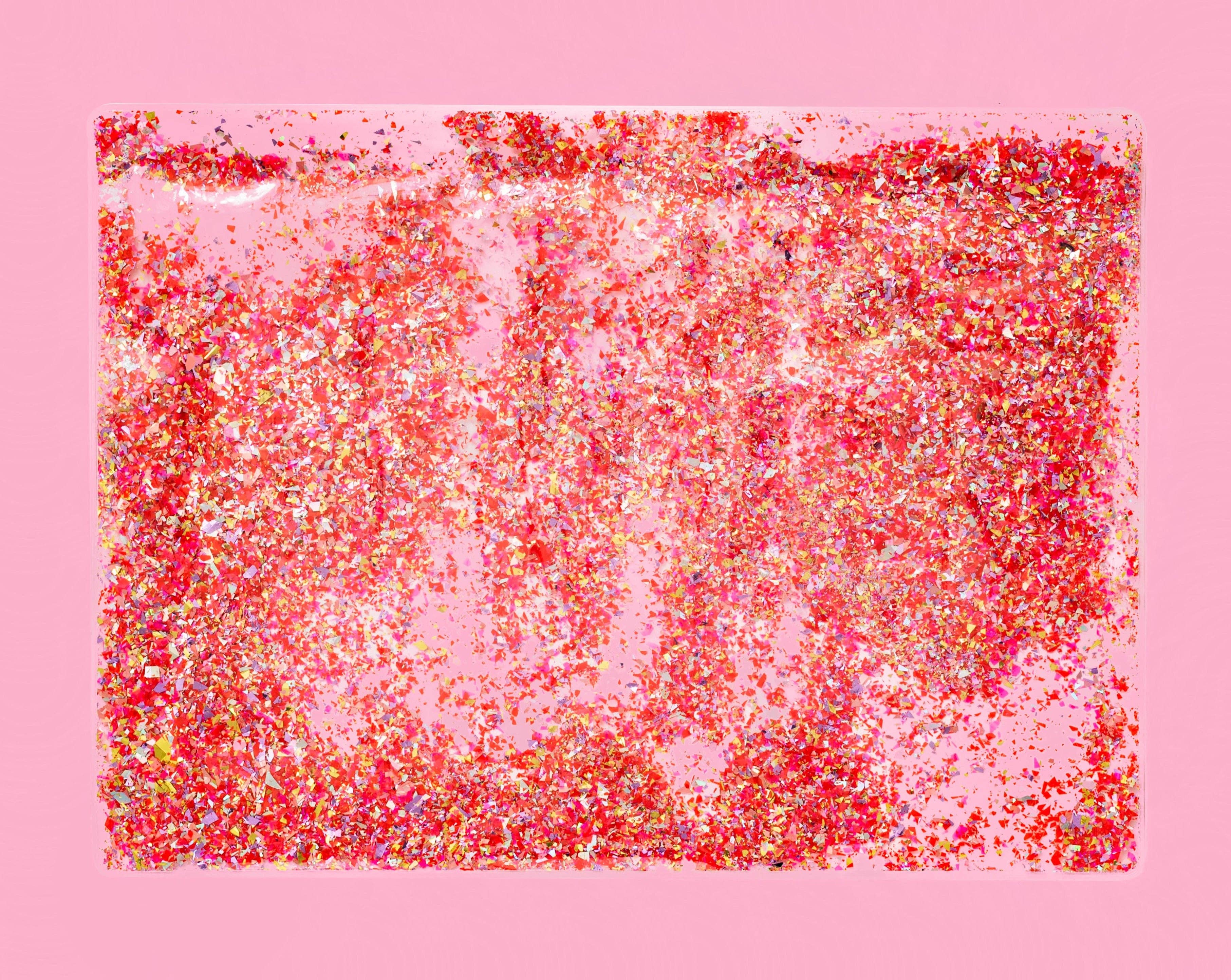 Taylor Elliott Designs - Red + Pink Confetti Placemat + Desk Pad