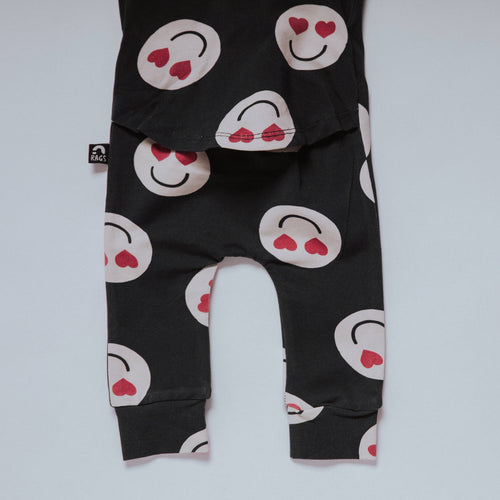 RAGS - Peekabooty™ Rag Romper - Heart Smileys (Final Sale)