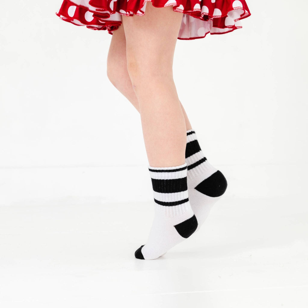 Little Stocking Co. - Crew Socks 3-Pack - White/Black
