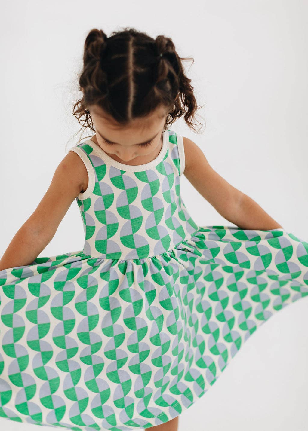 Good Apples Kids Sleeveless Twirl Dress - Retro Twirl