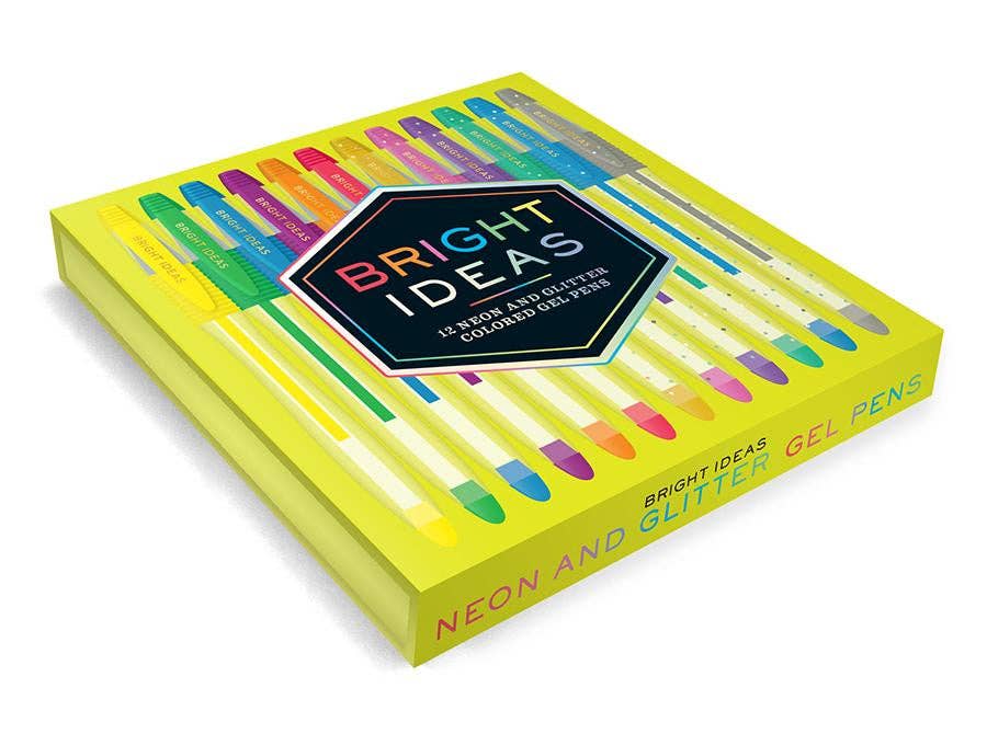Chronicle Books - Bright Ideas Neon and Glitter Colored Gel Pens