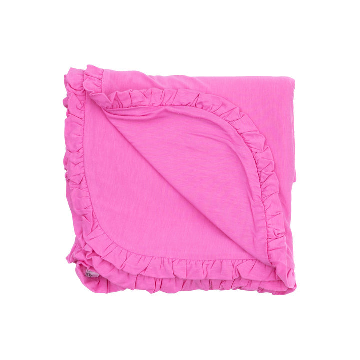 Angel Dear Ruffle Receiving Blanket - Strawberry Moon