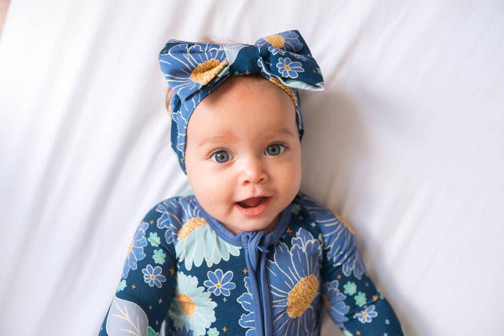 Jammie Session Bamboo Romper - Bluepsie Daisy
