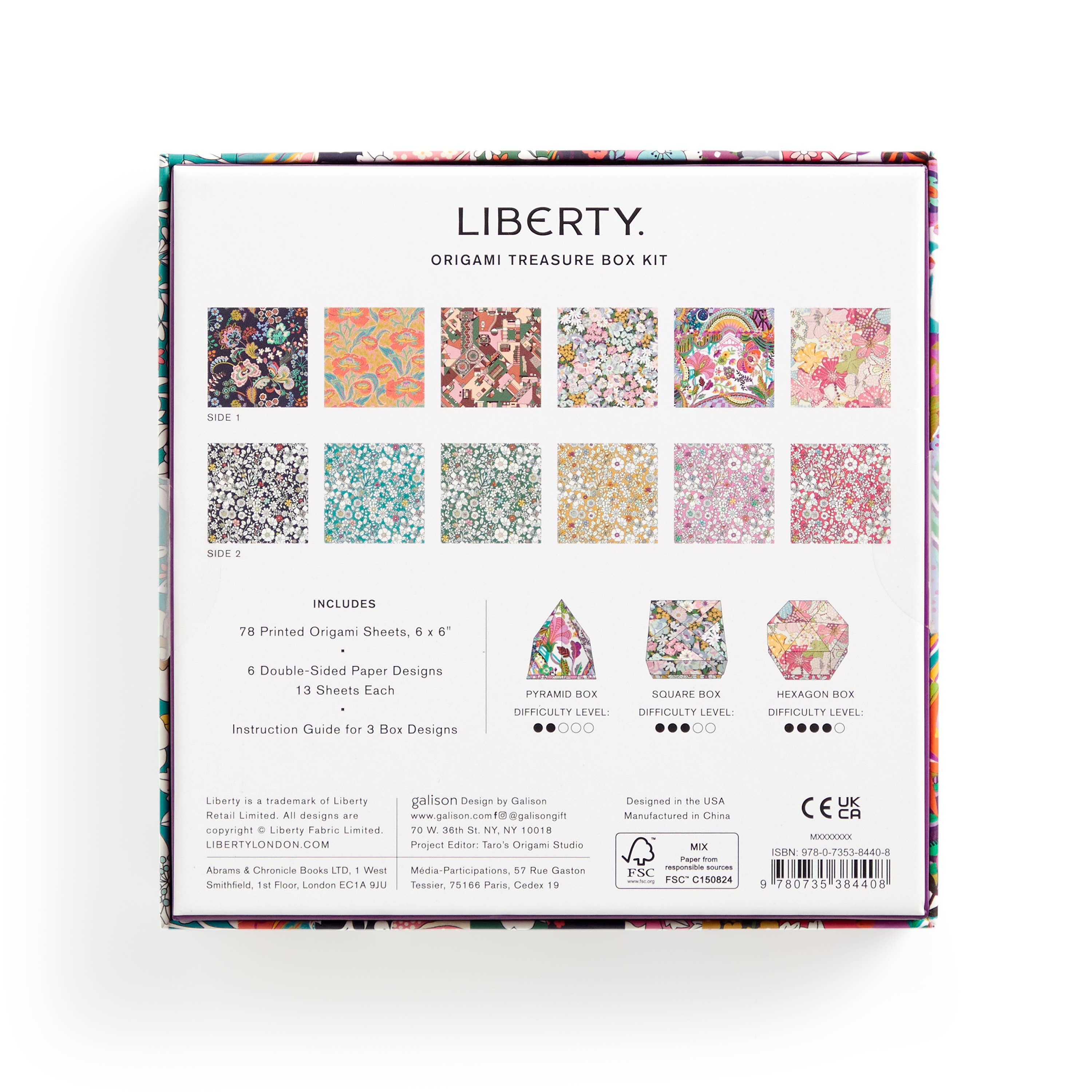 Chronicle Books - Liberty Origami Treasure Box Kit