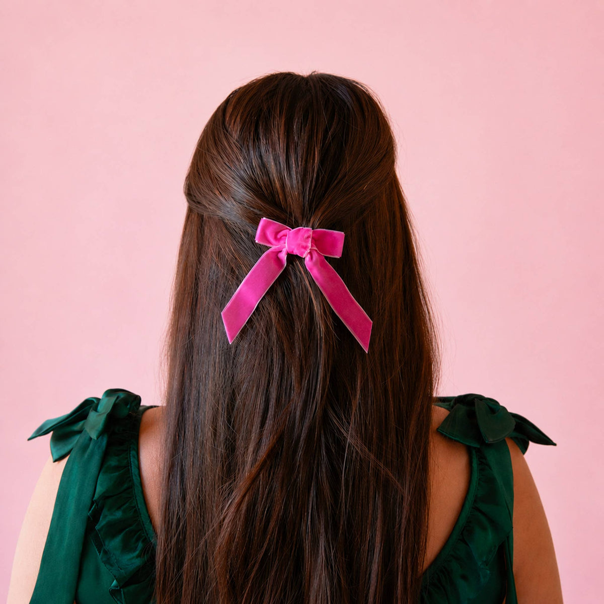 Sunshine Studios - Velvet Hair Bows (Pink)