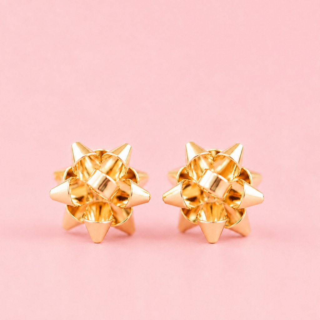 Sunshine Studios - Holiday Bow Earrings (Gold)