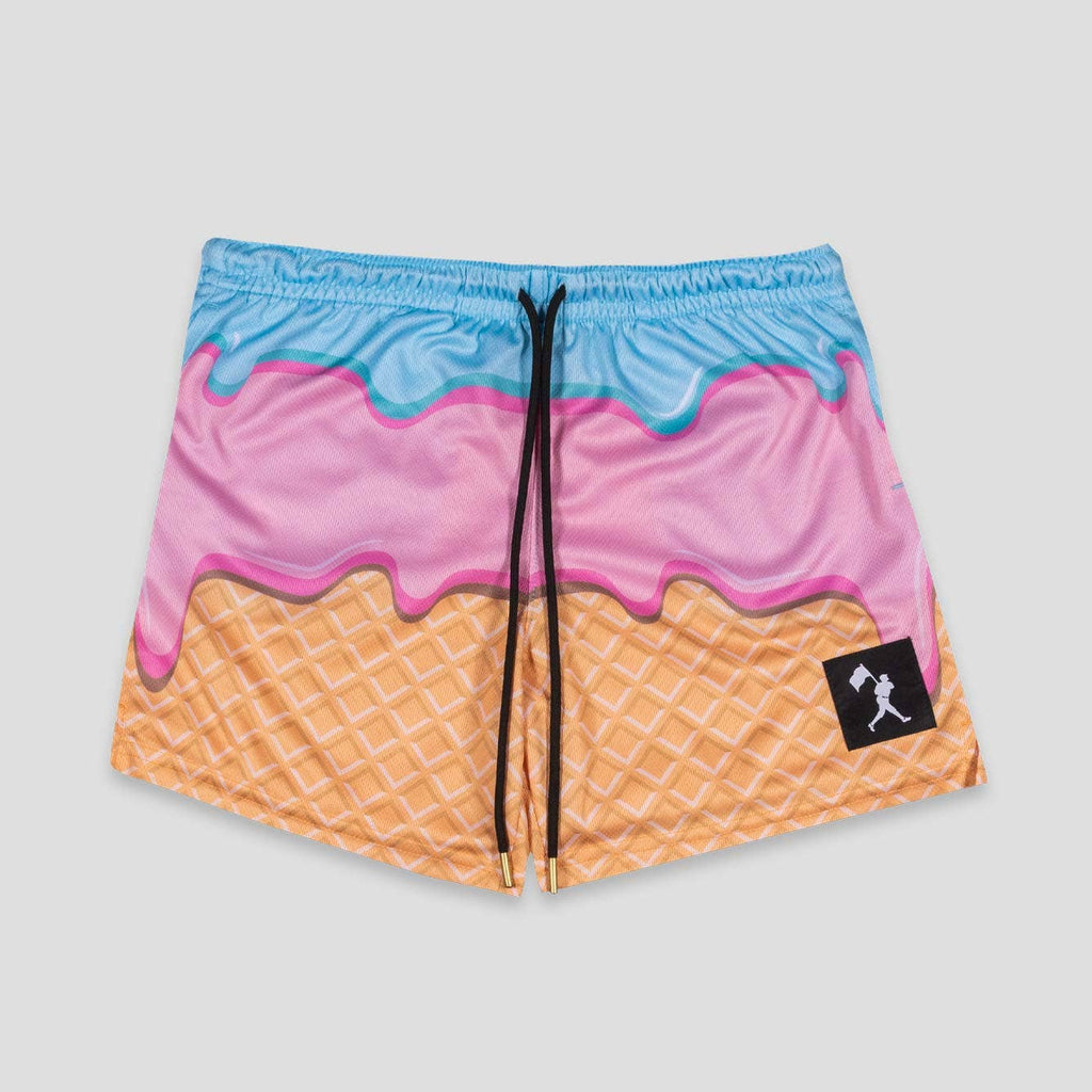 Baseballism - Youth Air Mesh Shorts - Flag Man Ice Cream Sundae