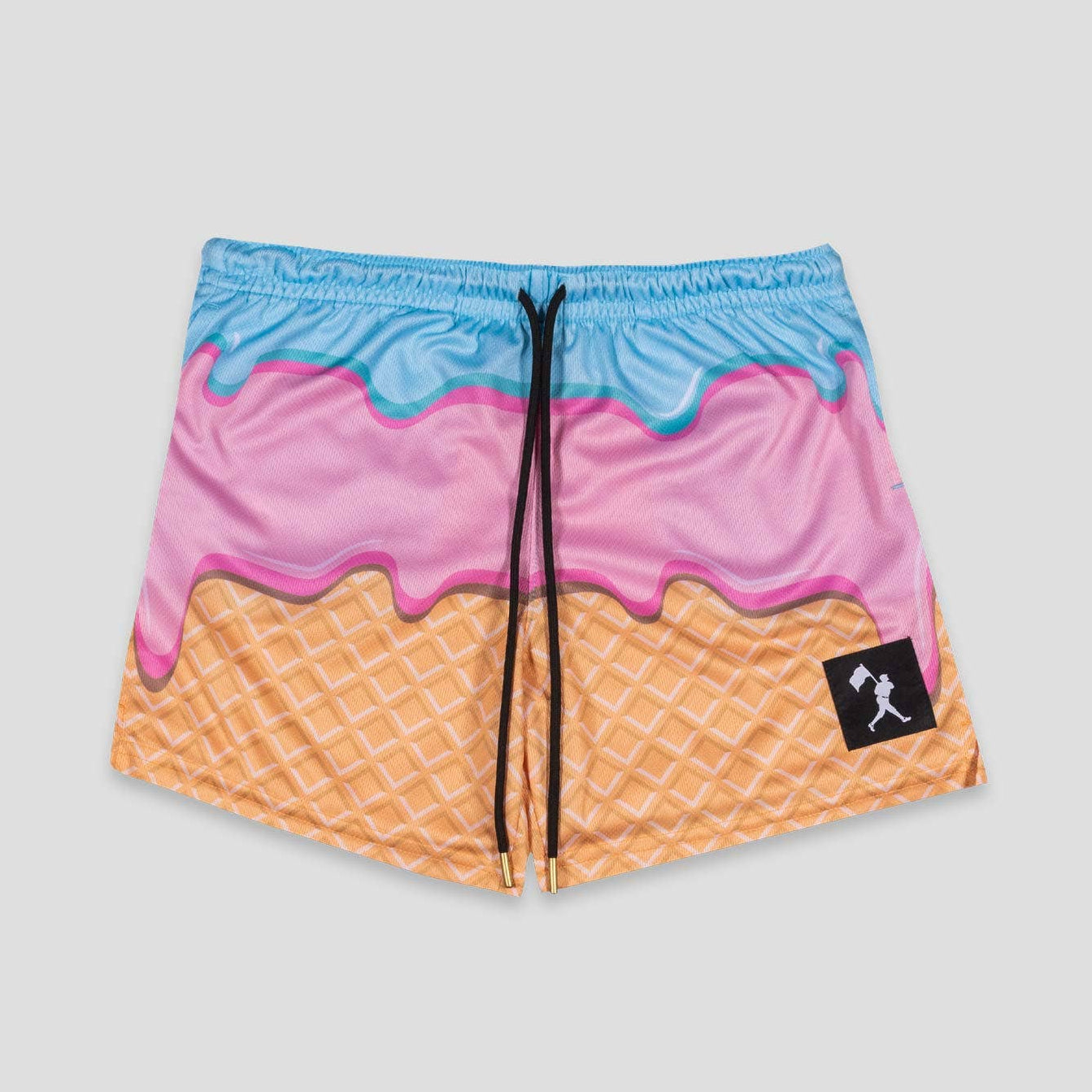 Baseballism - Youth Air Mesh Shorts - Flag Man Ice Cream Sundae