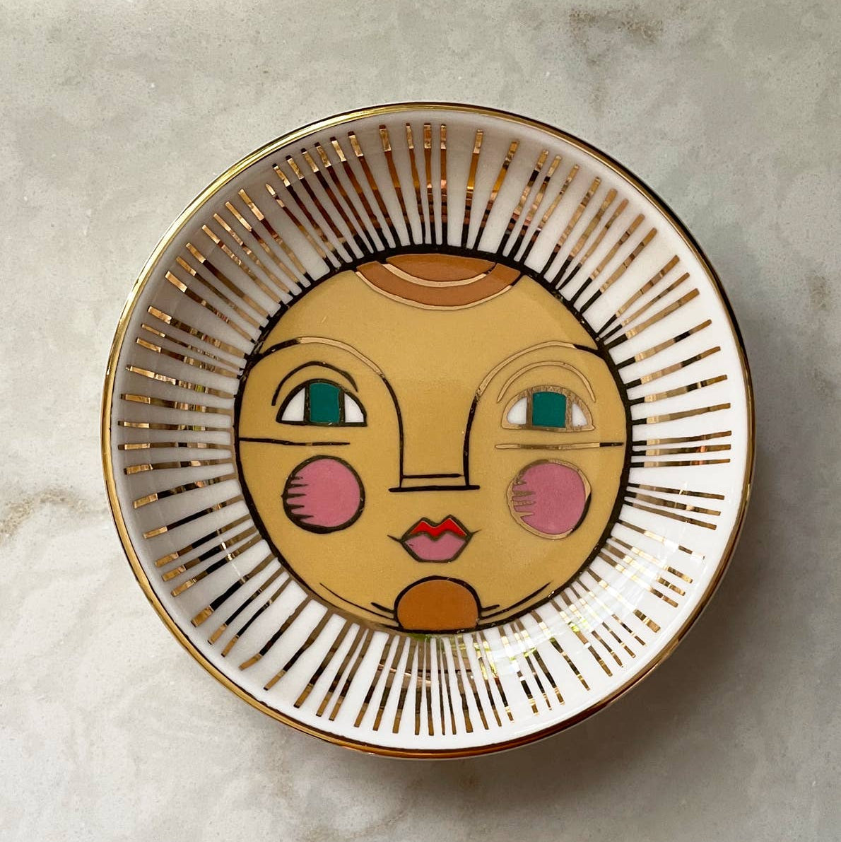 Idlewild Co. Porcelain Trinket Dish - Sun