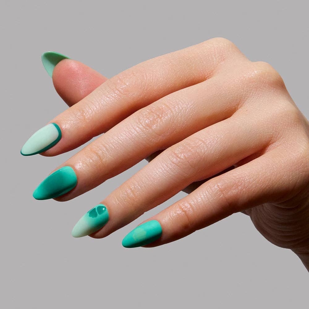 Glamnetic Press On Nails - Siren Green