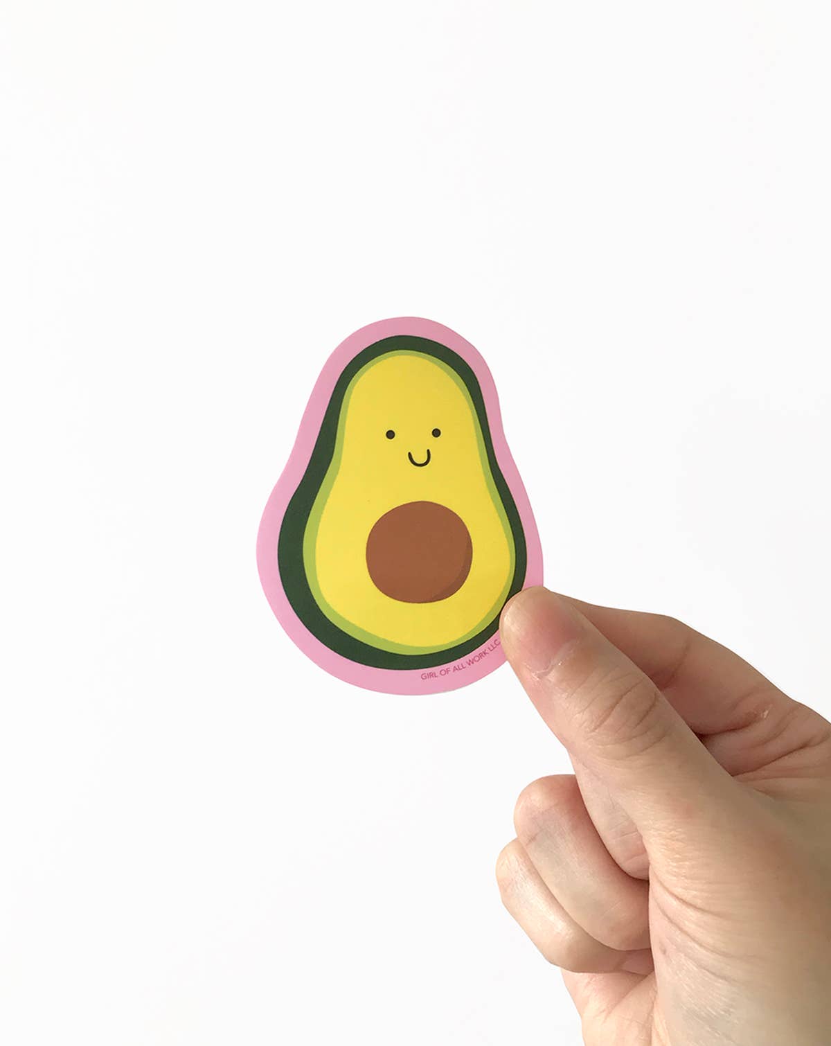 Girl of All Work Vinyl Sticker - Avocado