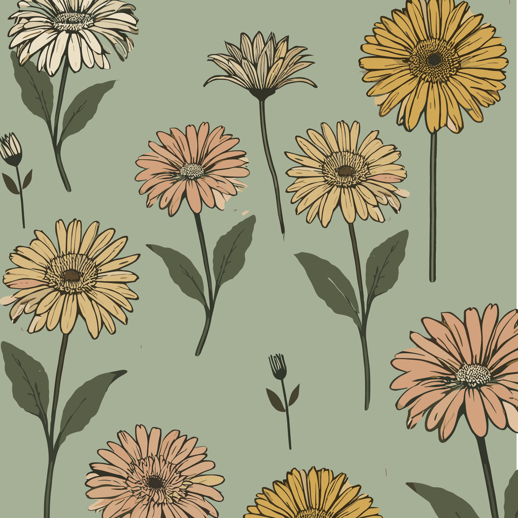Willow+Co Bamboo Footie - Gerber Daisy