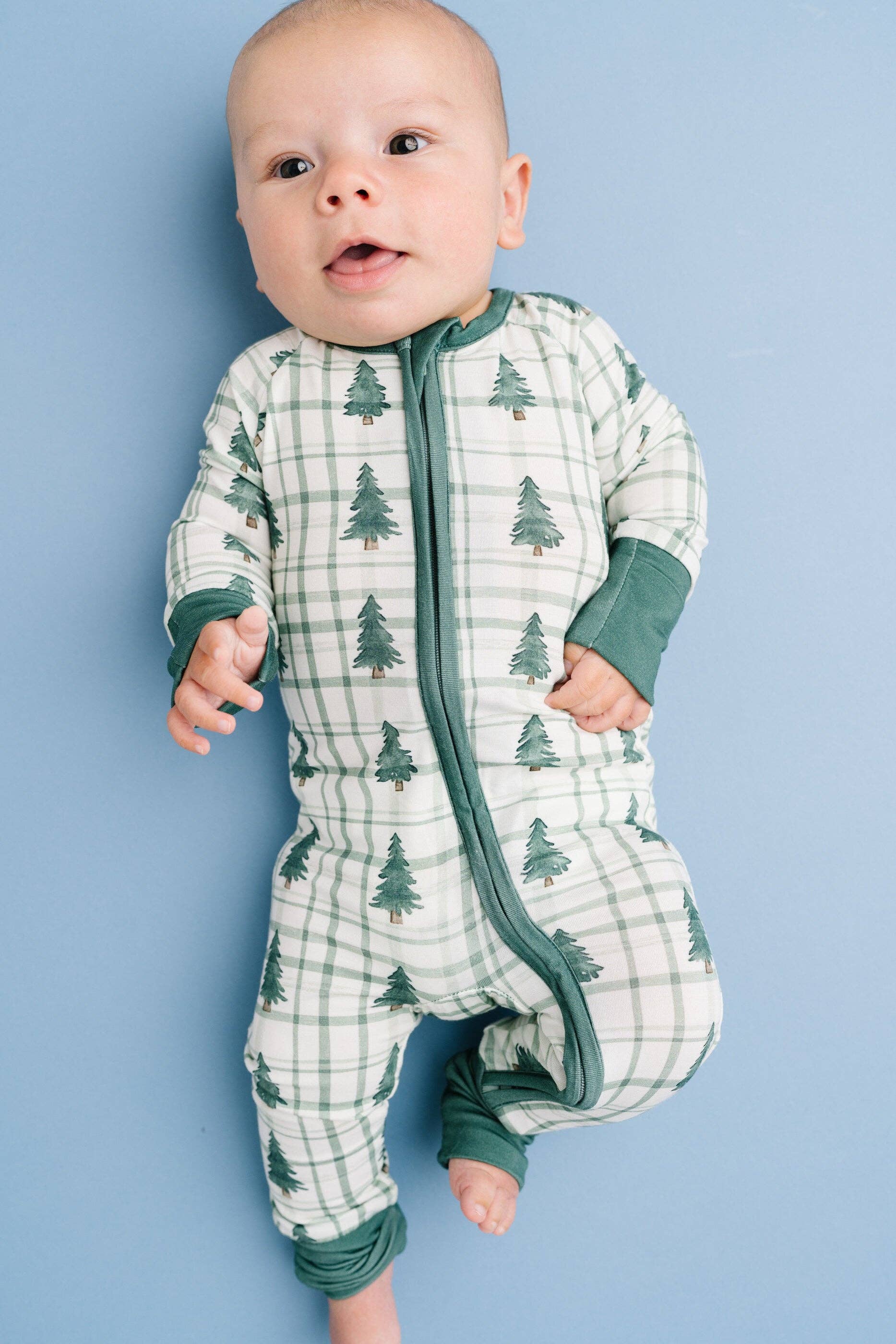 Little One Shop Bamboo Convertible Romper - Tree Farm (Final Sale)