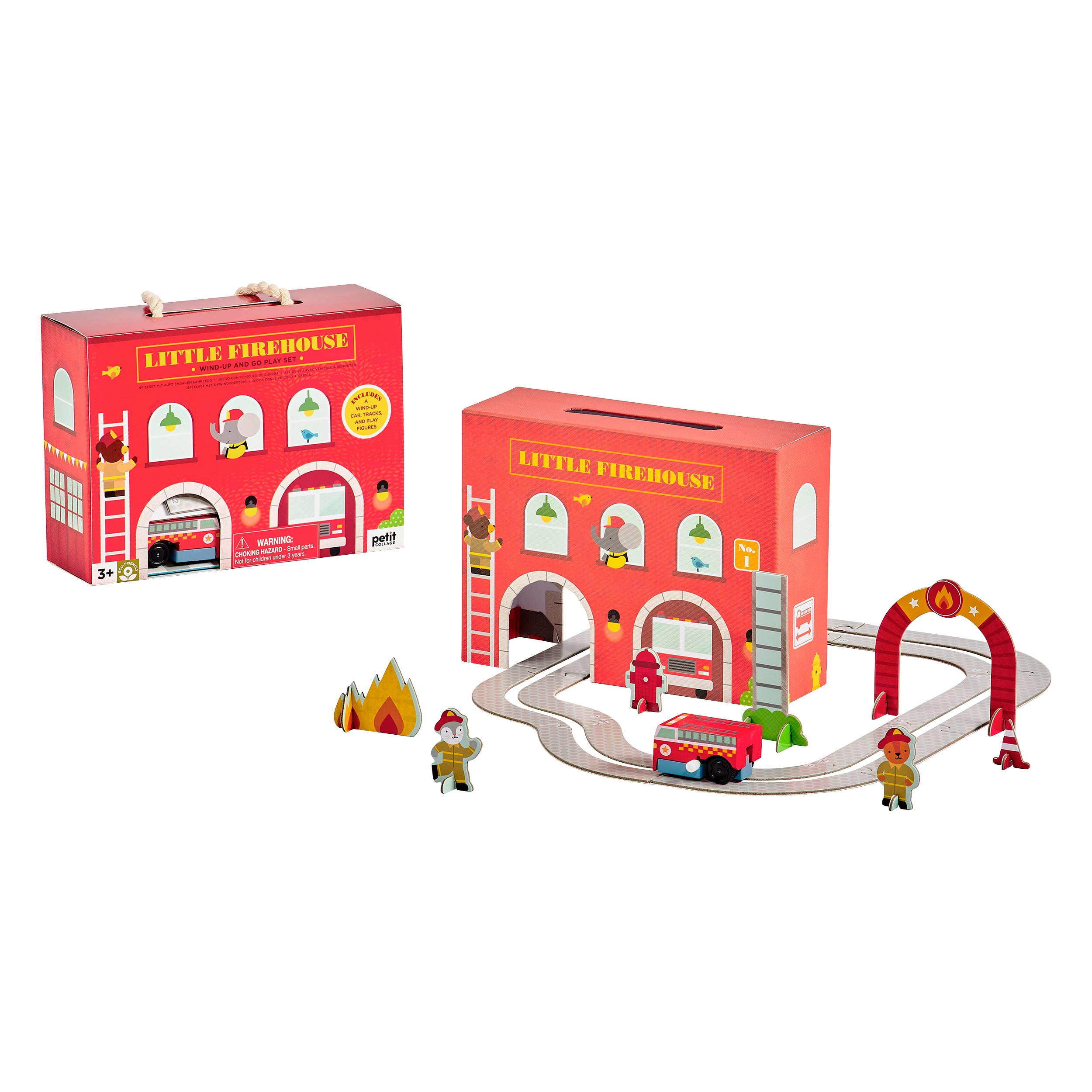 Chronicle Books - Wind Up & Go Fire Station Play Set