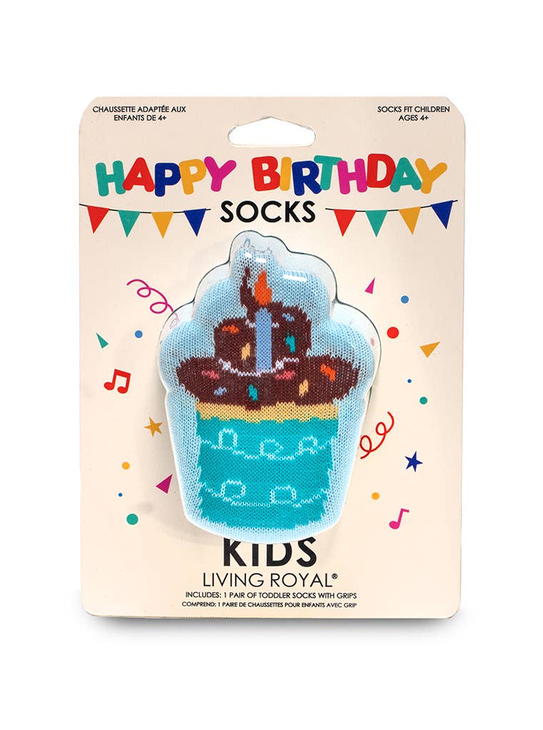 Living Royal 3D Packaged Crew Socks - Birthday Cupcake