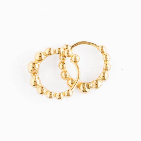 Pip Pop Post - Beaded Huggie Hoop Earrings