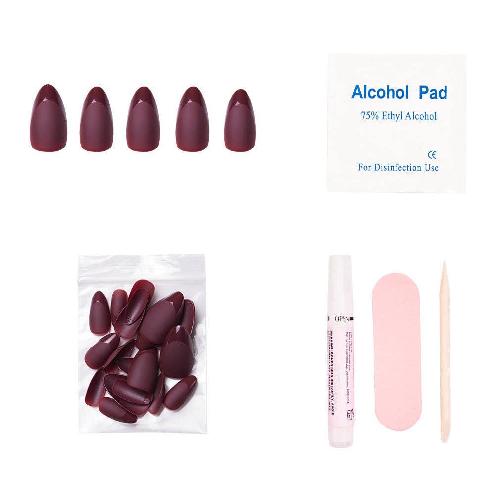 Glamnetic Press On Nails - Merlot