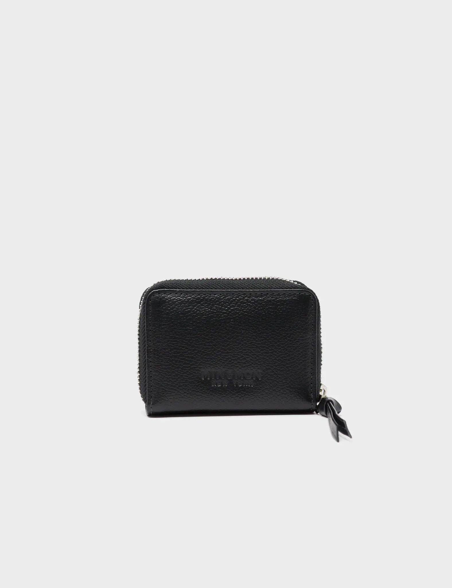 Min & Mon - Frodo Black Leather Zip Around Wallet - Pigeonista Design