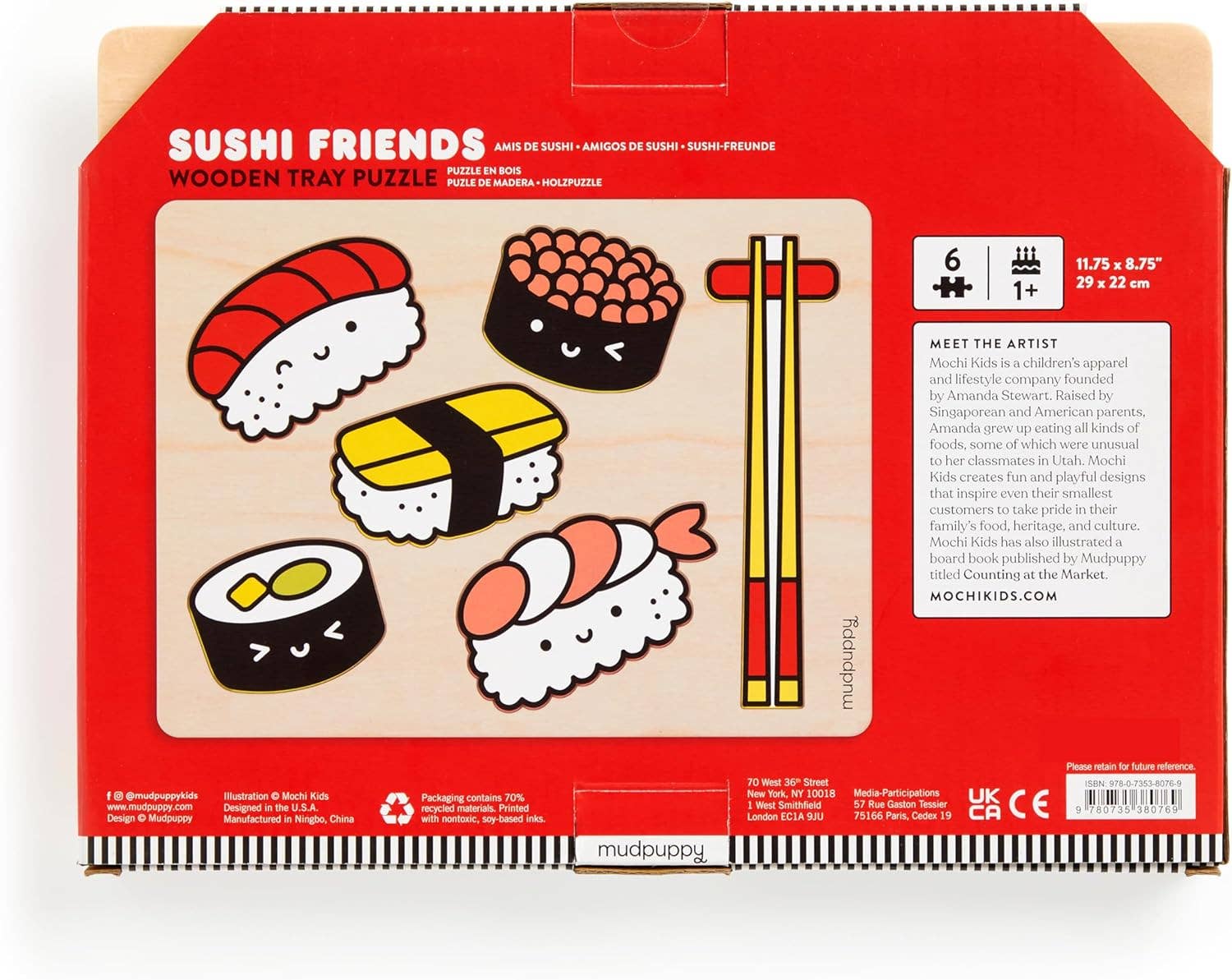 Chronicle Books - Sushi Friends Wooden Tray Puzzle