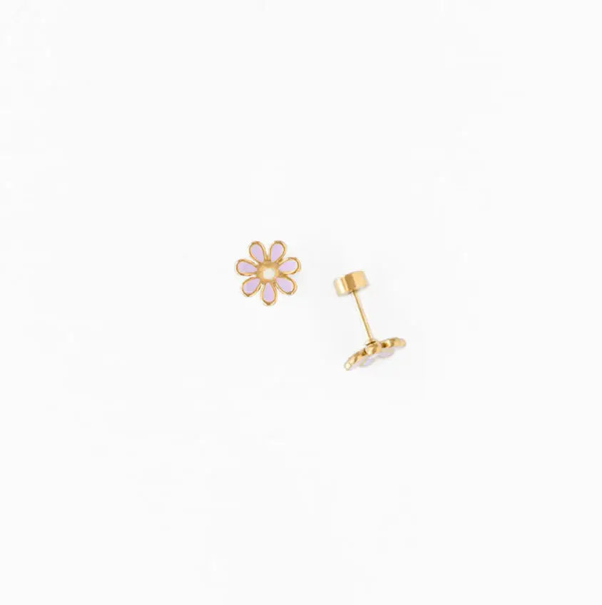Pip Pop Post - Daisy Stud Earrings - White