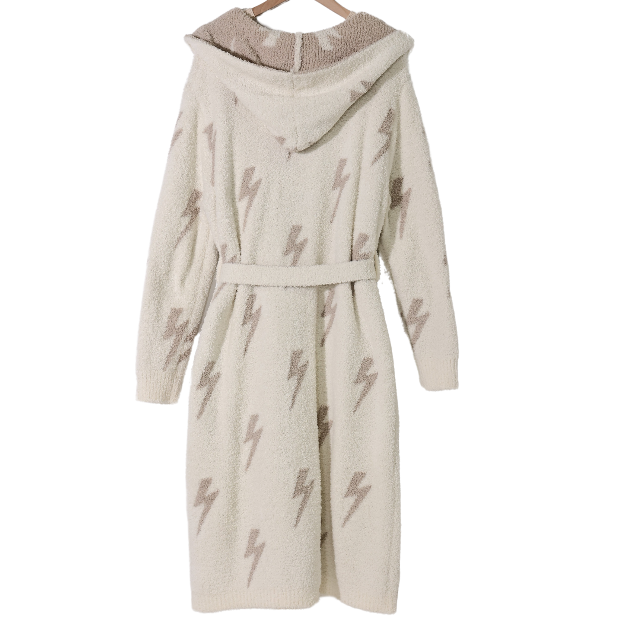 Local Beach Luxe Robe - Lightning Bolt (Sand/Cream)