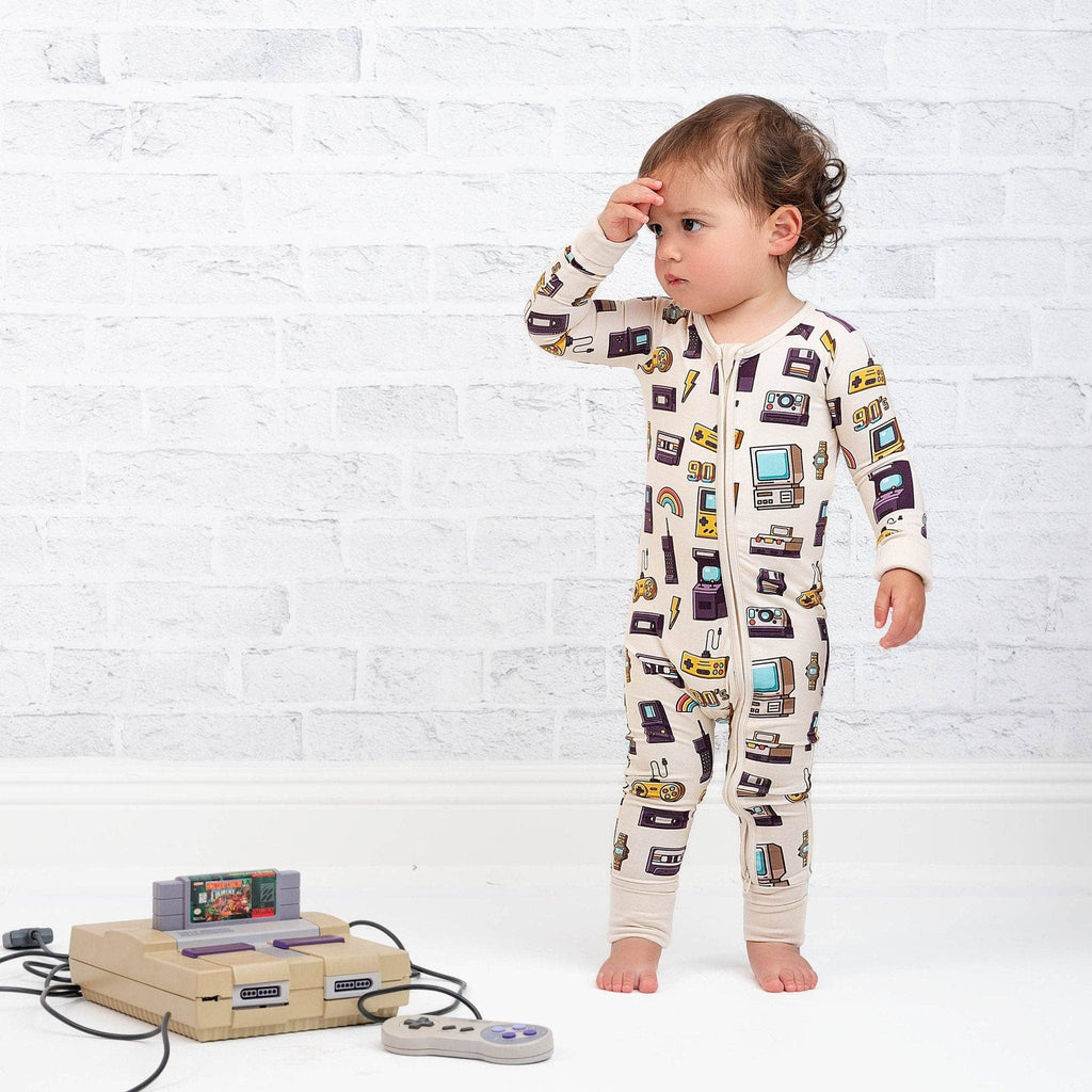 Jammie Session Bamboo Romper - 90's Retro