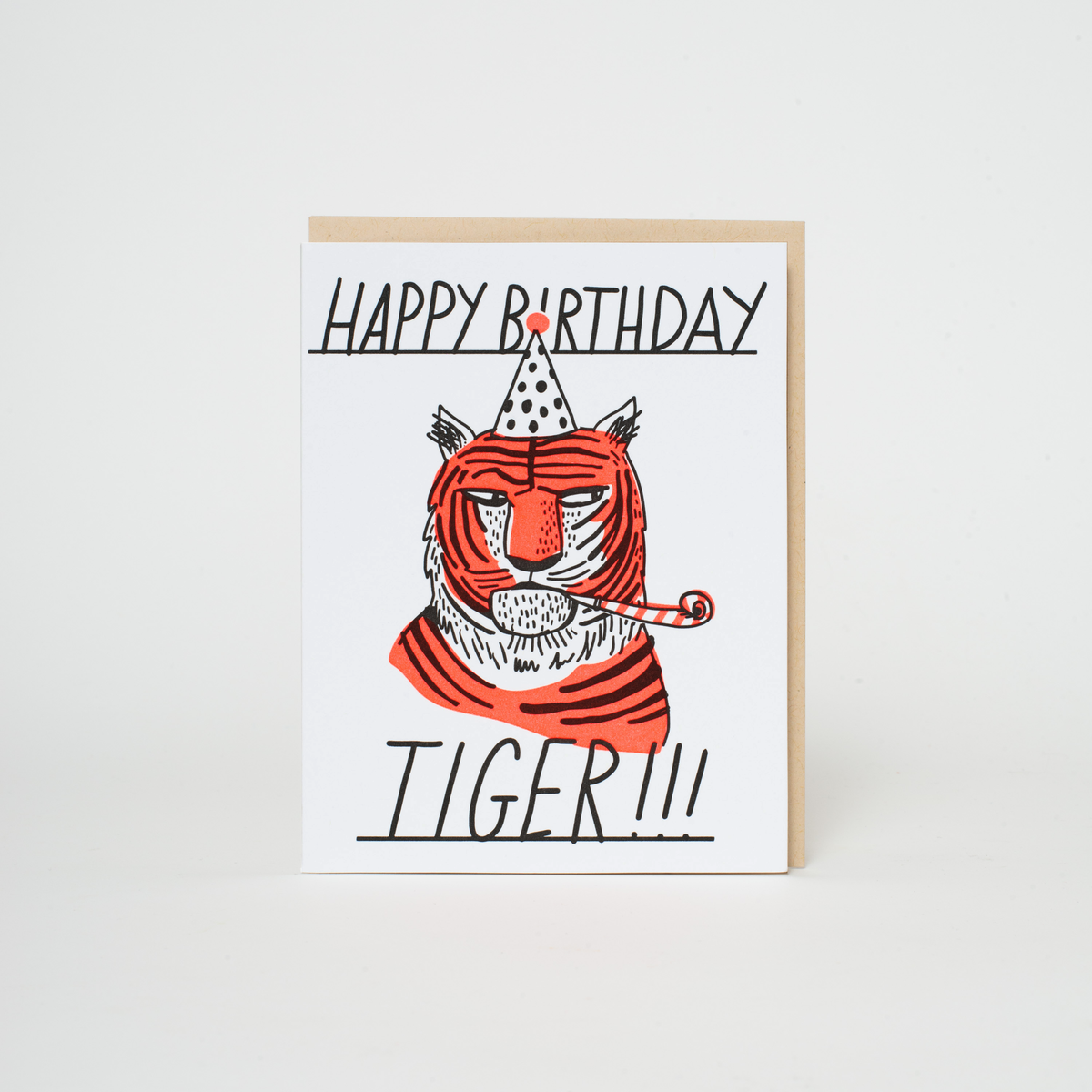 Egg Press Greeting Card - Happy Birthday Tiger