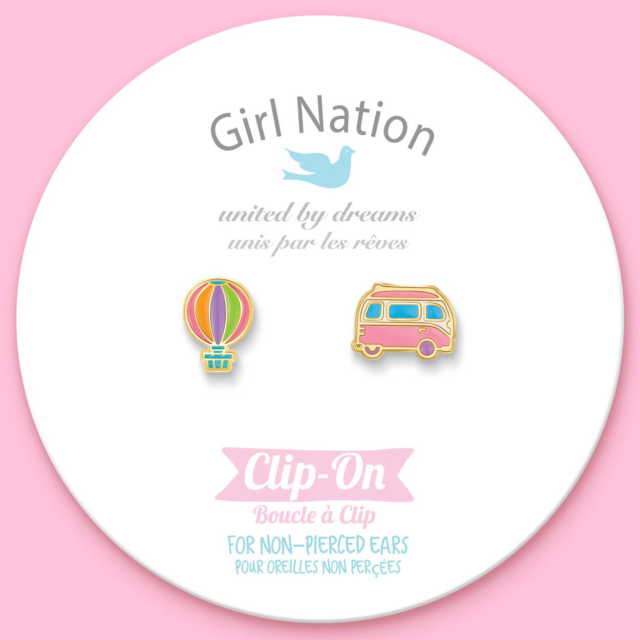 Girl Nation CLIP ON Earrings - Travel Adventure