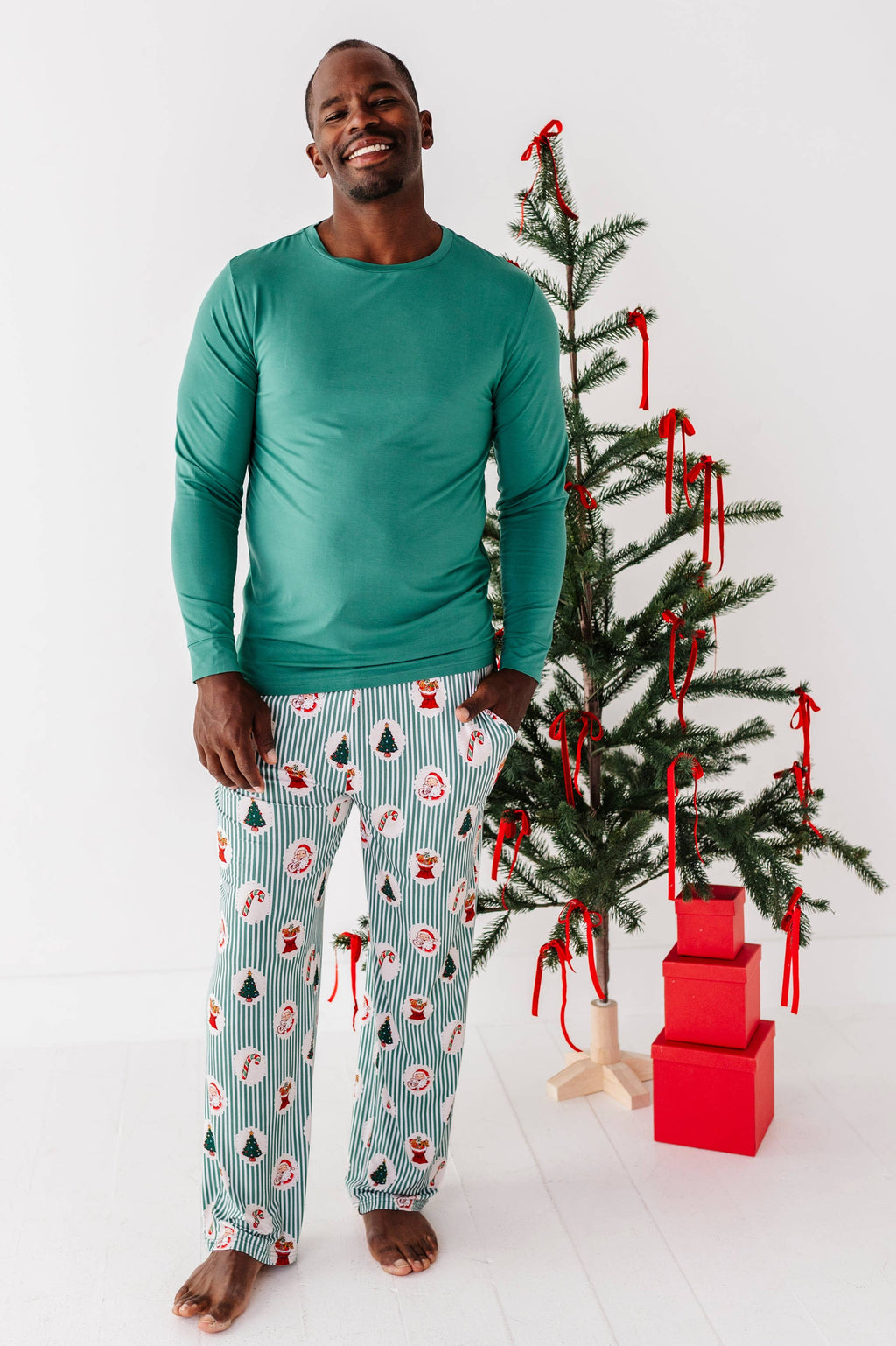 Kiki + Lulu Mens Lounge Set- Christmas Classic Stripe