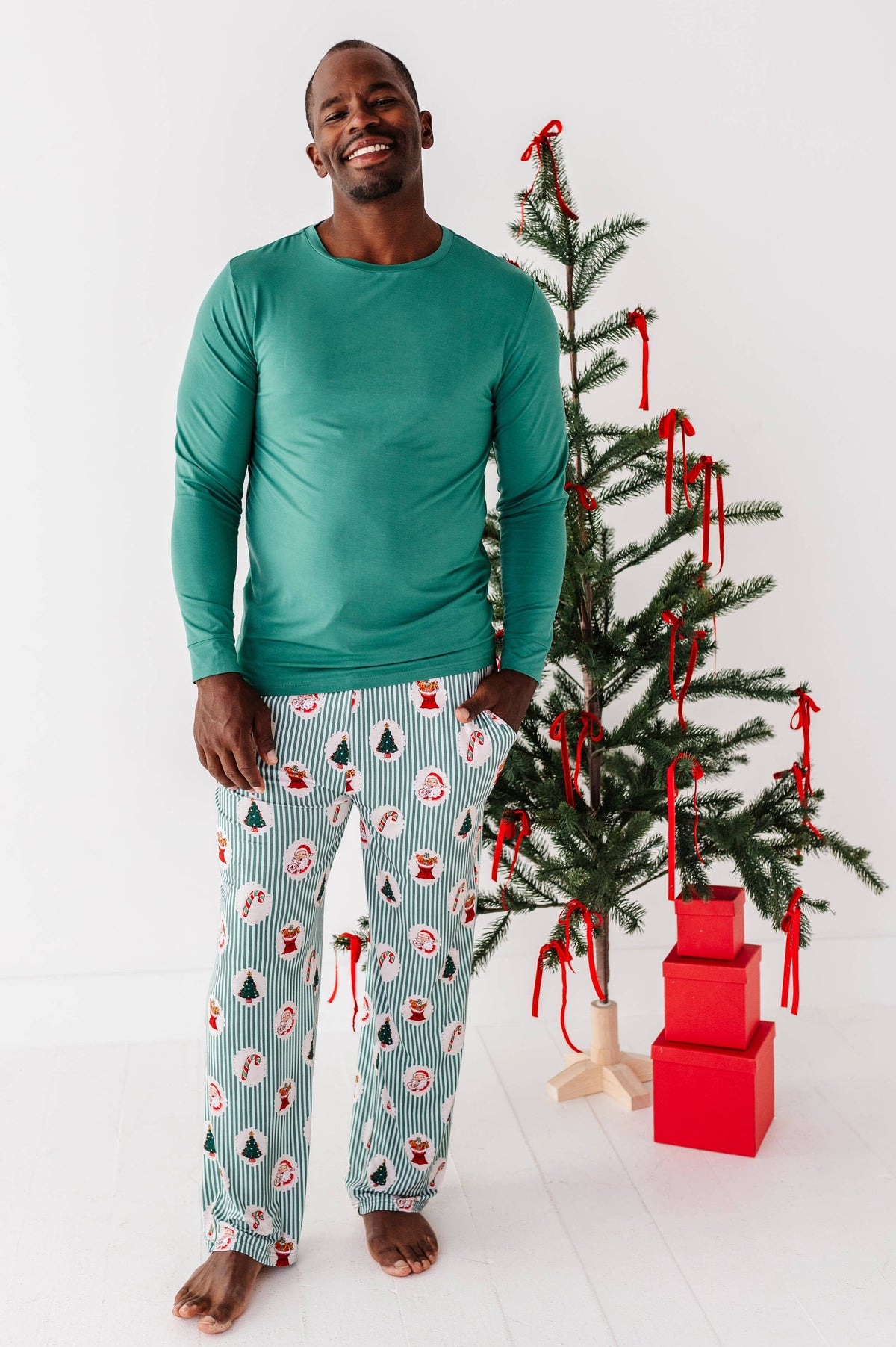 Kiki + Lulu Mens Lounge Set- Christmas Classic Stripe
