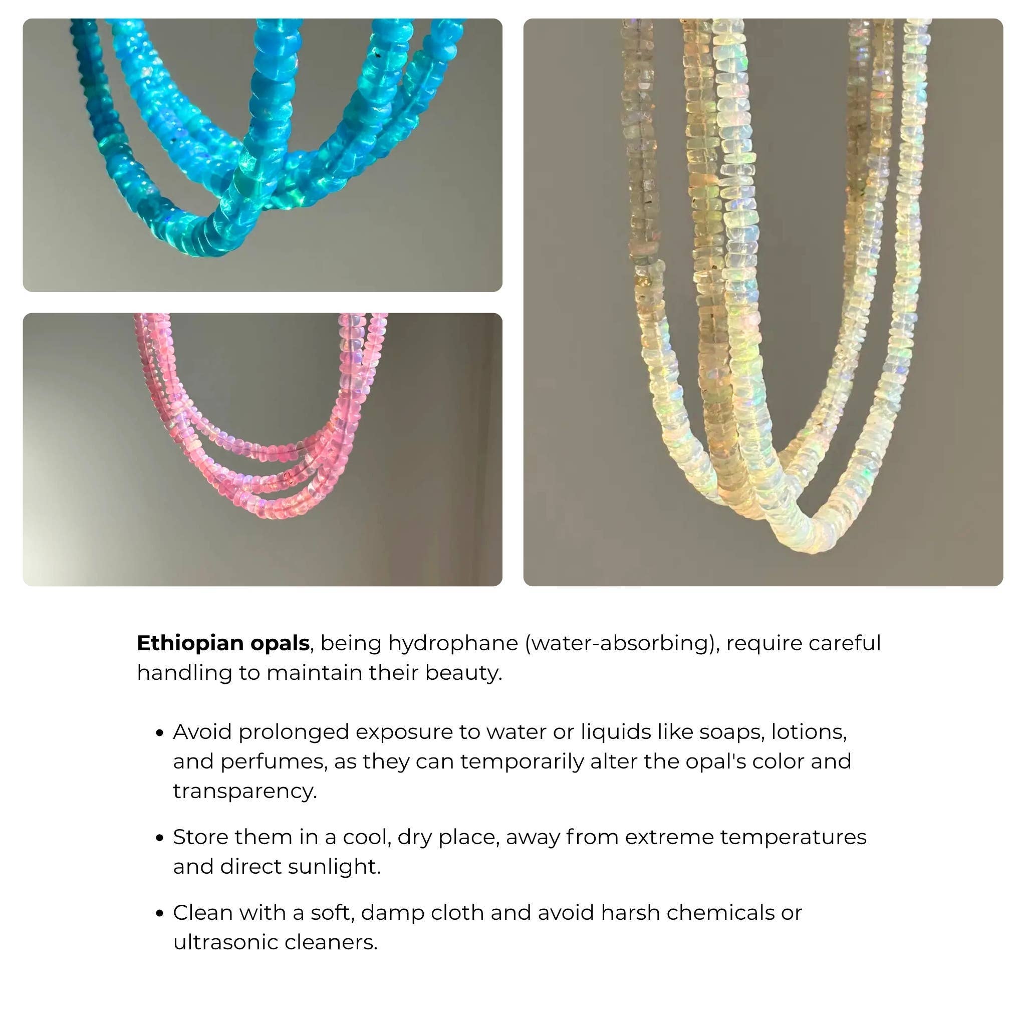 Anokhi Green Handmade Gemstone Necklace - Purple Ethiopian Opal