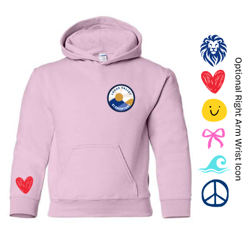 LVE Spirit Wear Solid Hoodie - Light Pink w/ LVE Logo