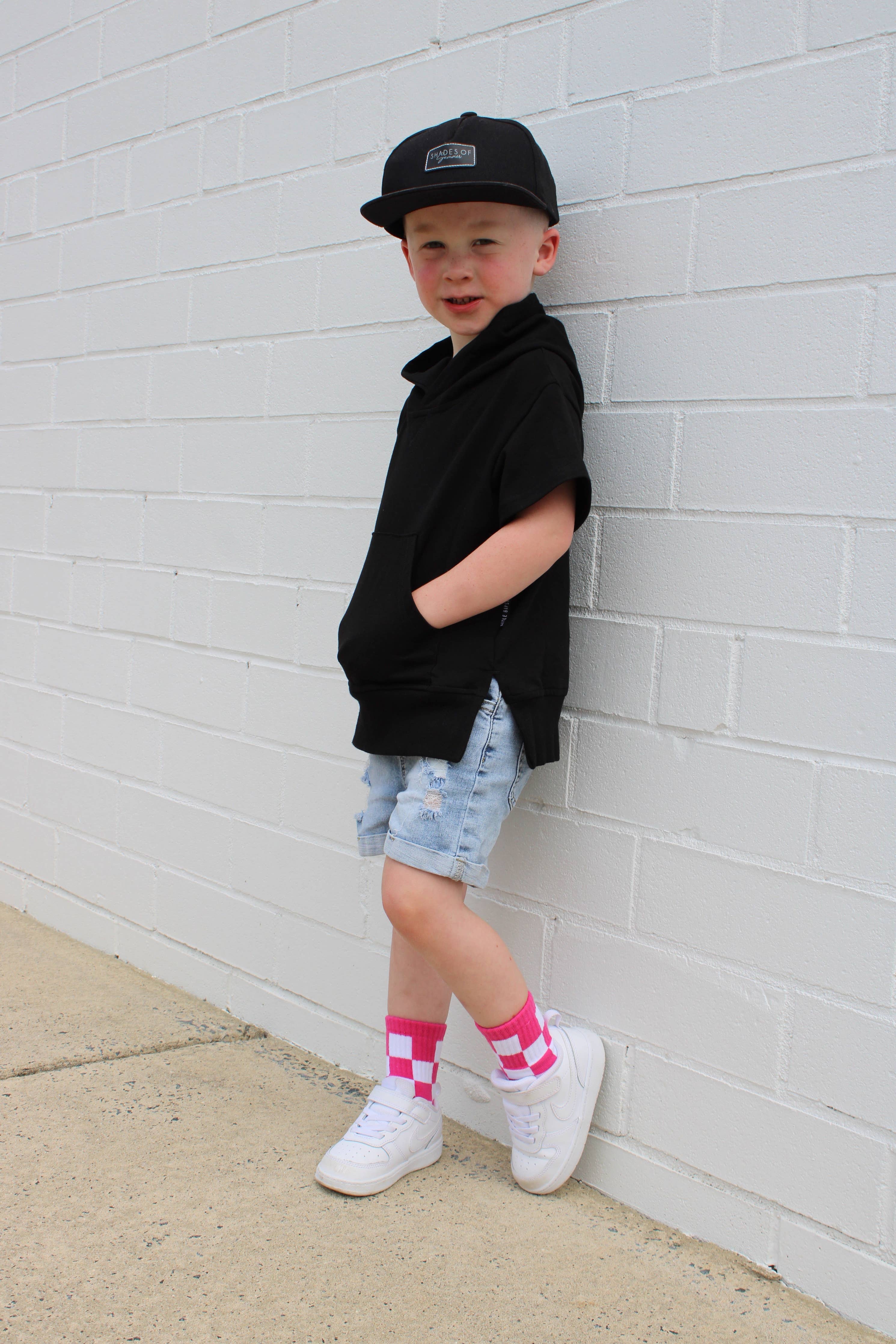 Kickin it up Socks - Pink Checks