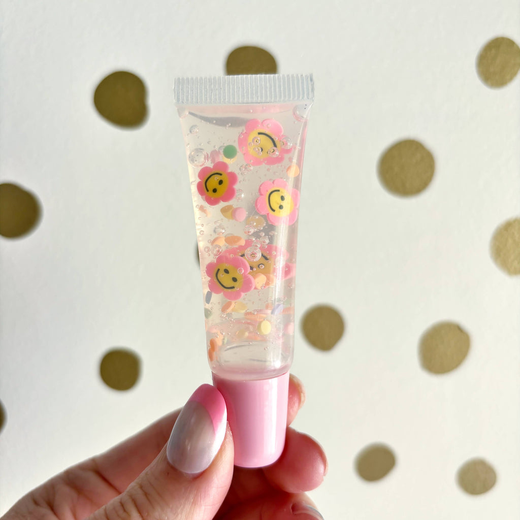 Live Sweet Lip Gloss - Smiley Flower Confetti