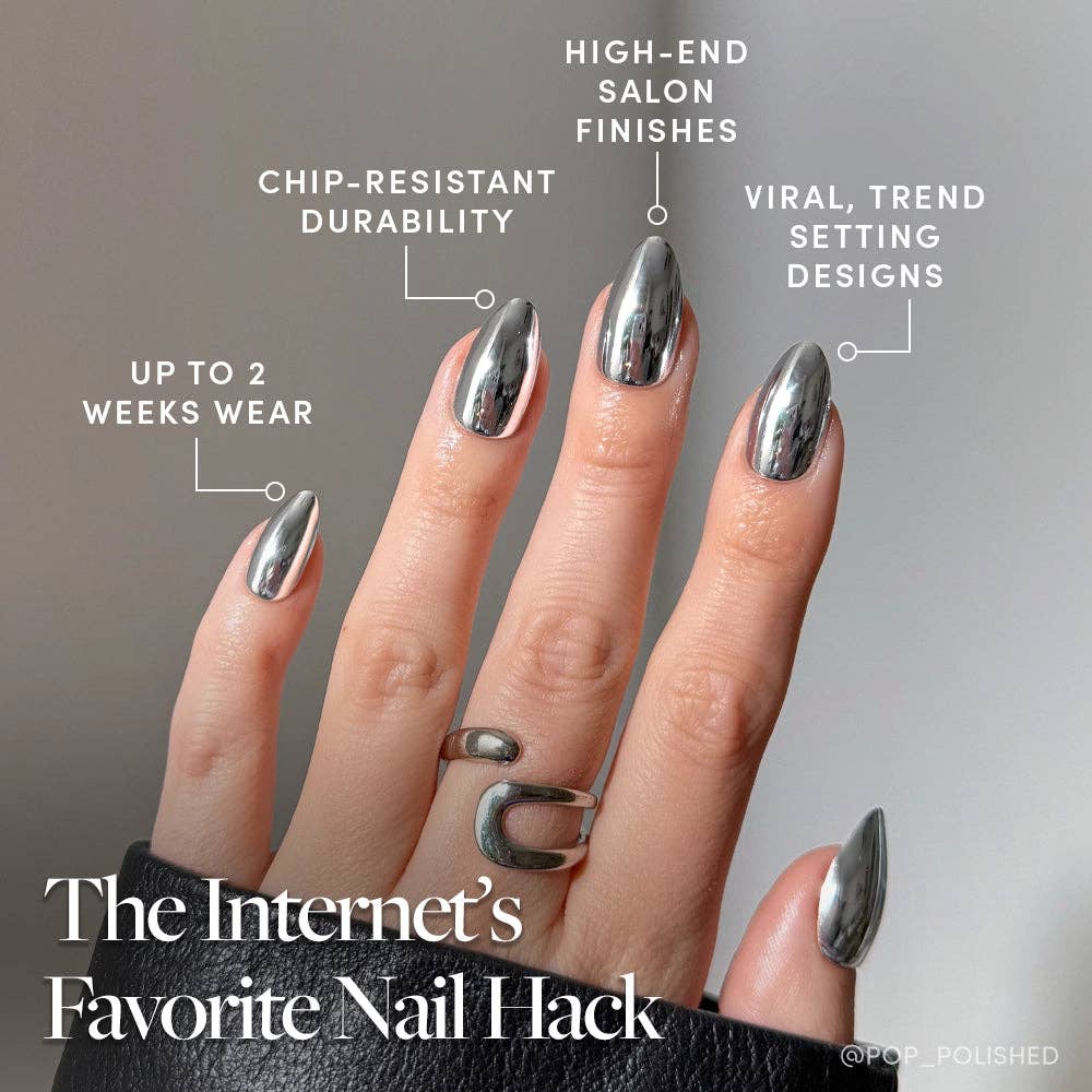 Glamnetic Press On Nails - Platinum